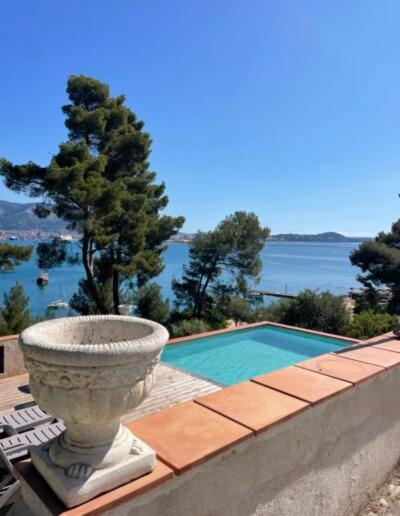 Villa-Chateau Les Terrasses - Tamaris, Plage Des Sablettes, Mer Au Bas De La Propriete Ла-Сейн-сюр-Мер Экстерьер фото